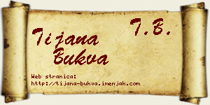 Tijana Bukva vizit kartica